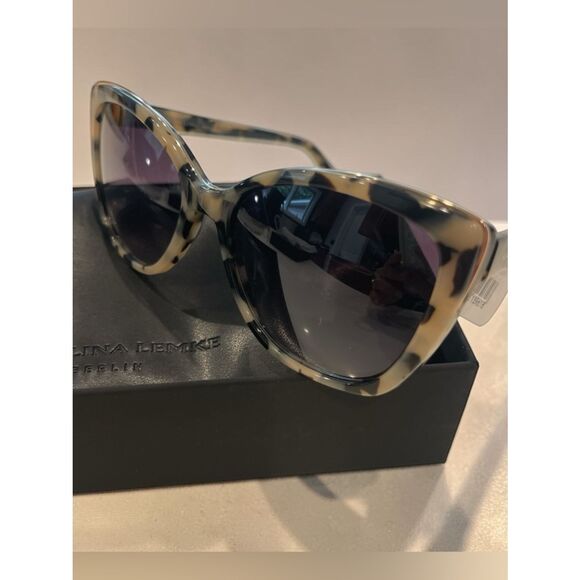 6. $358 Carolina Lemke Berlin Eyewear Rosie Grey, Milky Demi Luxury Premium case main image 9